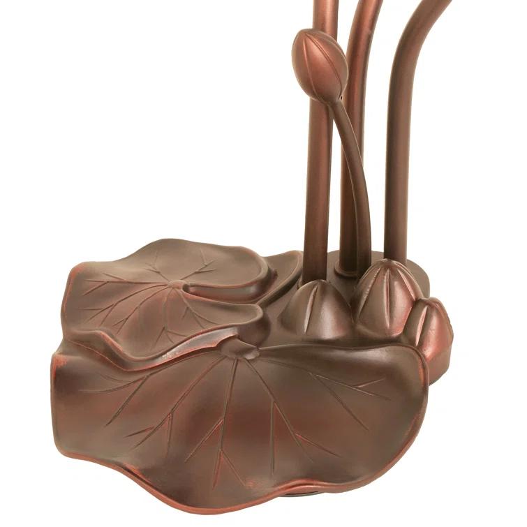 Meyda Tiffany 14728 Stained Glass / Tiffany Desk Lamp From The Lilies Collection - Pink