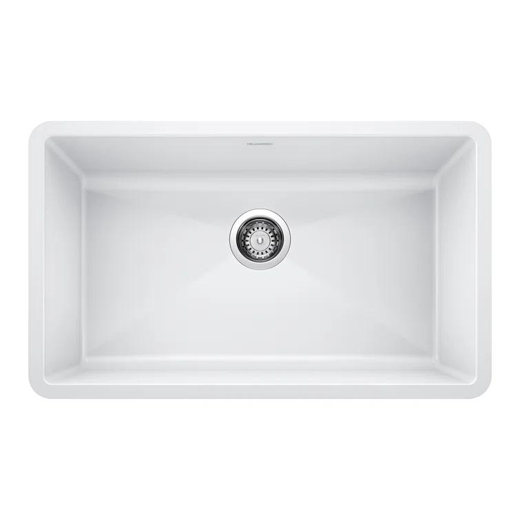 Precis SILGRANIT 32" L X 19" W Super Single Undermount Kitchen SInk