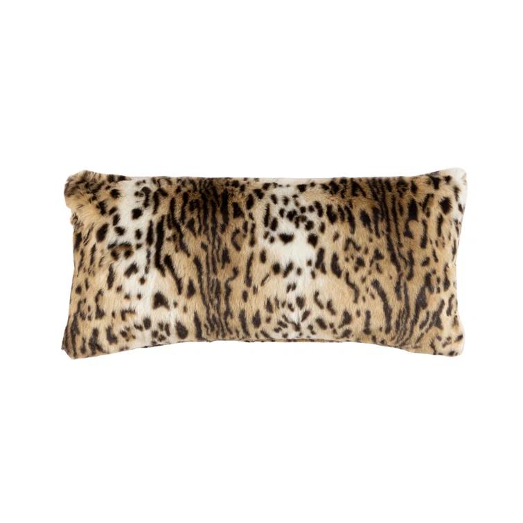 Lili Alessandra Leopard Appliqued Feather Throw Pillow