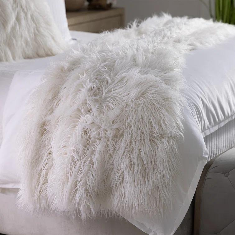 Lili Alessandra Faux Fur Throw Blanket