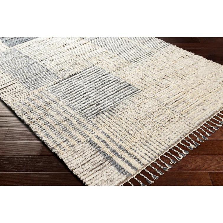 Gray Hand-Knotted Wool 8' x 10' Area Rug