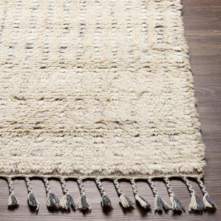 Gray Hand-Knotted Wool 8' x 10' Area Rug