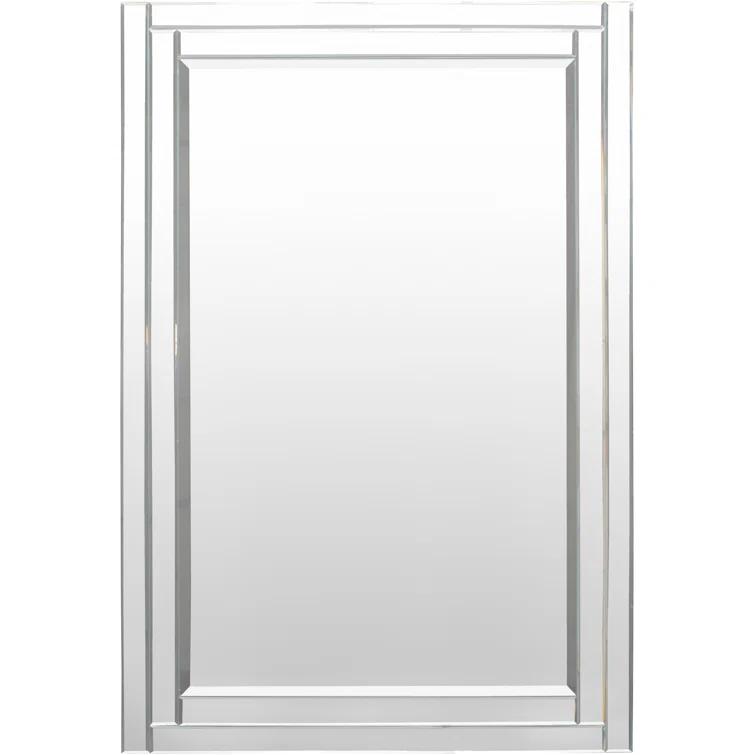 Surya Bancroft Full-Length Rectangular Wood & Silver Mirror