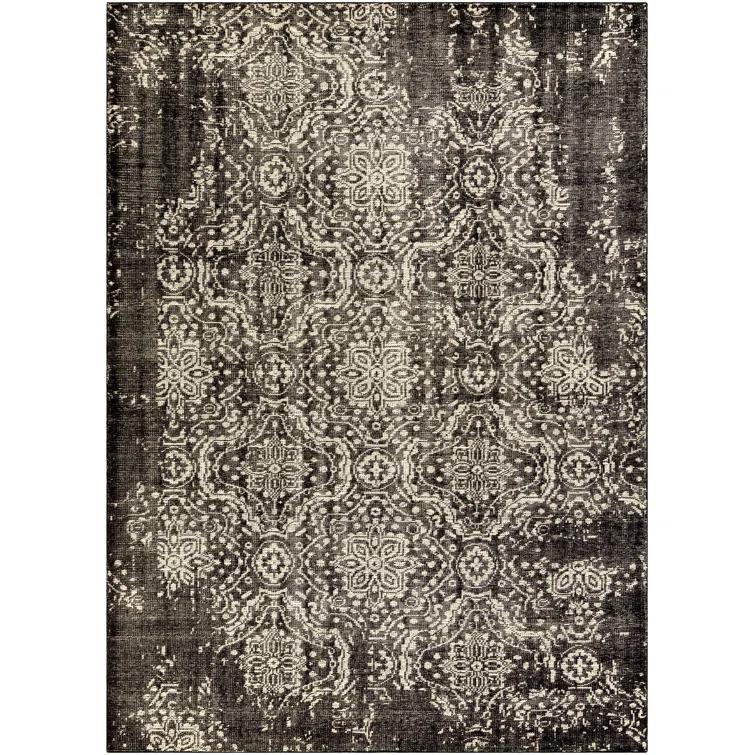 Hoboken Hand-Knotted Black/Khaki Area Rug