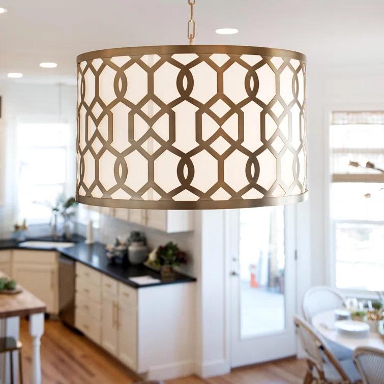 Crystorama Lighting Jennings 5 - Light Pendant in  Aged Brass