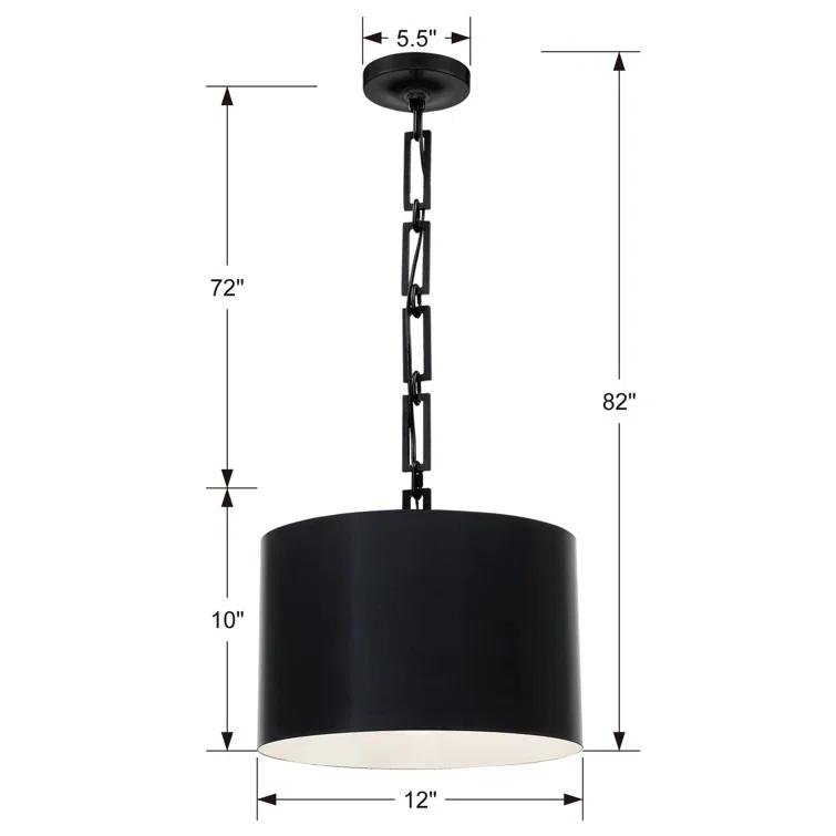 8683-MK-WH-Crystorama Lighting-Alston - One Light Mini Pendant in Traditional and Contemporary Style - 12 Inches Wide by 10 Inches High-Matte