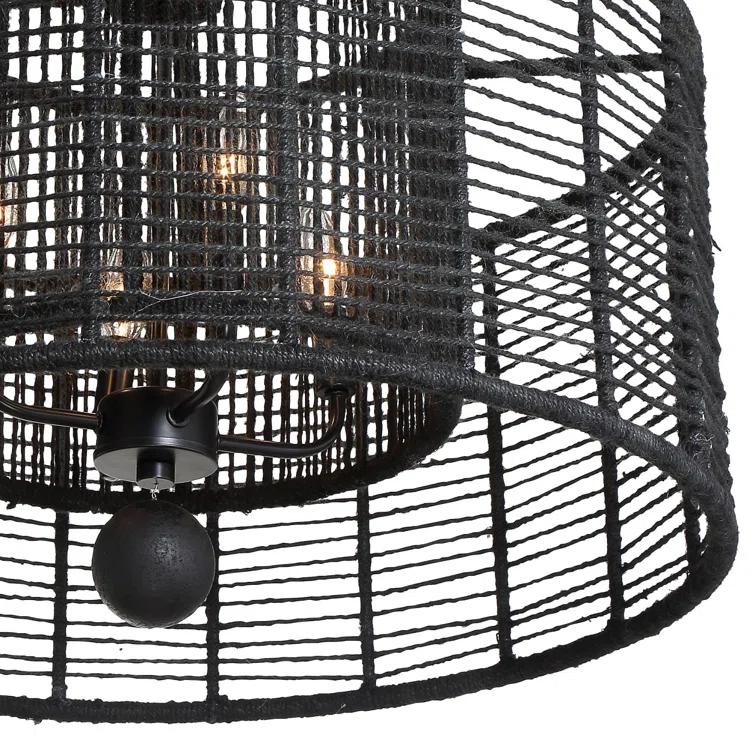 4 Light Chandelier-Matte Black Finish    -Traditional Installation Crystorama Lighting Jay-A5004-Mk
