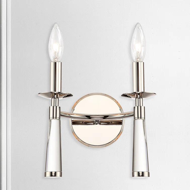Crystorama Lighting Baxter 2 - Light Sconce in  Polished Nickel