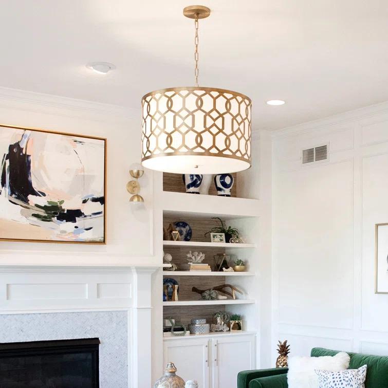 Crystorama Lighting Jennings 5 - Light Pendant in  Aged Brass
