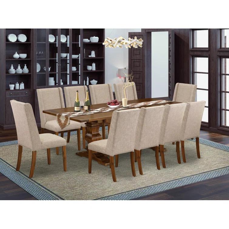 Lassale Removable Leaf Acacia Solid Wood Dining Set