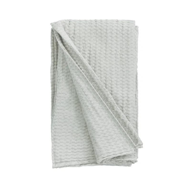 Zuma Cotton Waffle Weave Blanket by Pom Pom at Home - Cream / King