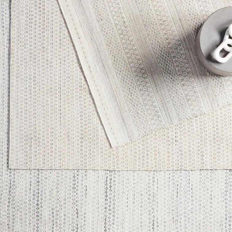 Gingham Geometric Handwoven Indoor/ Outdoor Area Rug in Cream