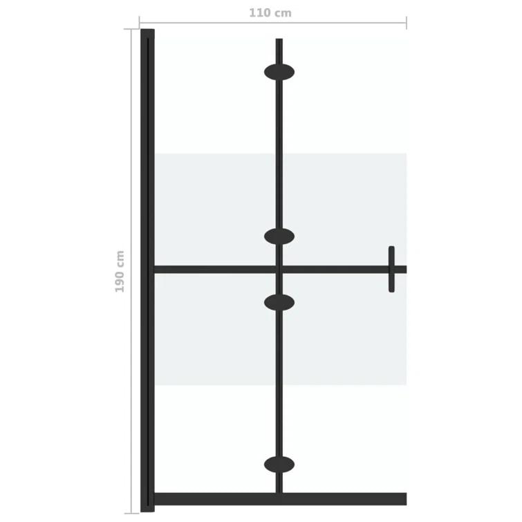 43.3'' W 74.8'' H Rectangle Shower Enclosure