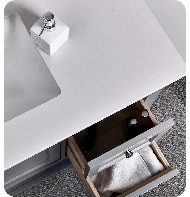 Fresca Manchester 42" Freestanding Single Sink Bathroom Vanity with Integrated Sink (Faucet Not Included)