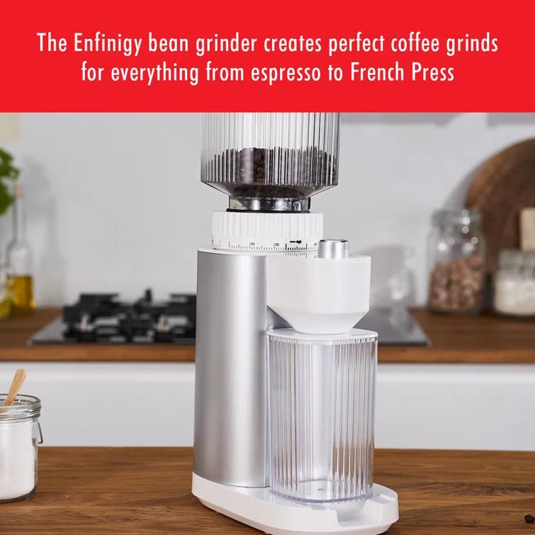 ZWILLING J.A. Henckels ZWILLING Enfinigy Burr Coffee Grinder Electric, 140 Coffee Grinding Options from Espresso to Drip Coffee