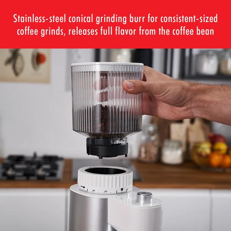 ZWILLING J.A. Henckels ZWILLING Enfinigy Burr Coffee Grinder Electric, 140 Coffee Grinding Options from Espresso to Drip Coffee