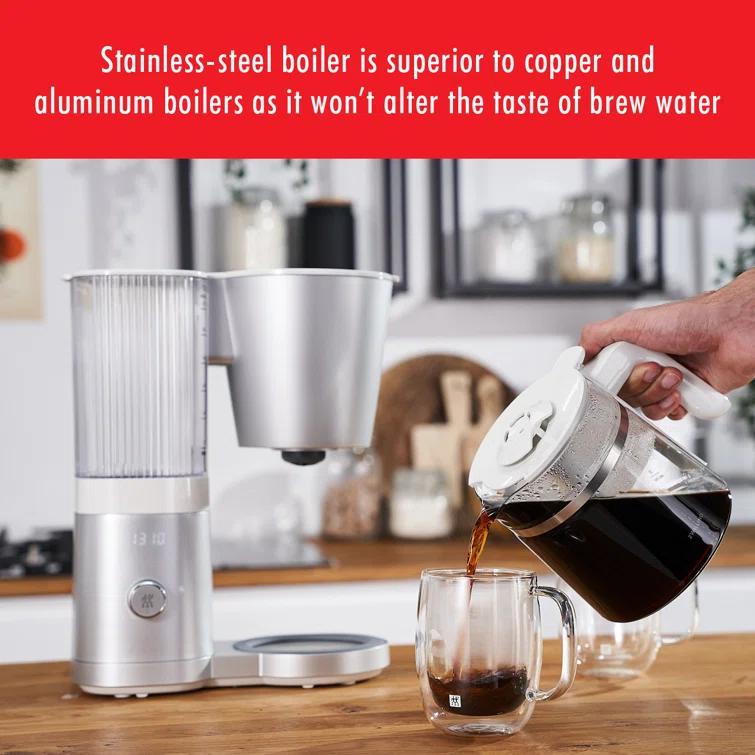 ZWILLING ® Enfinigy Silver Glass 12-Cup Coffee Maker