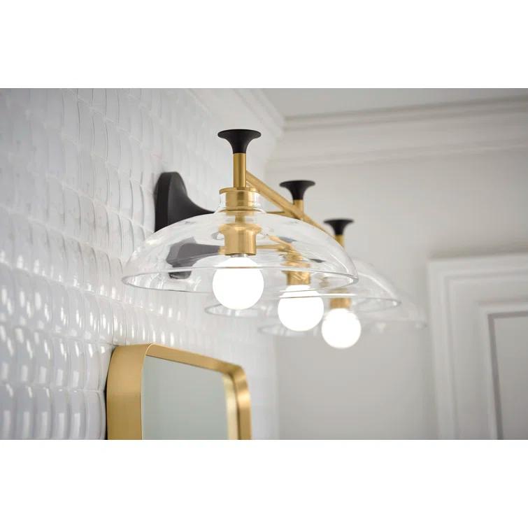 Tone 3 Light Indoor Bathroom Vanity Light Fixture, UL Listed