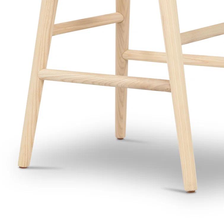 Oak Wood Saddle Bar & Counter Stools