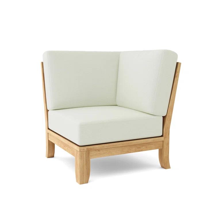 Riviera Natural Teak 5-Person Outdoor Sectional Sofa