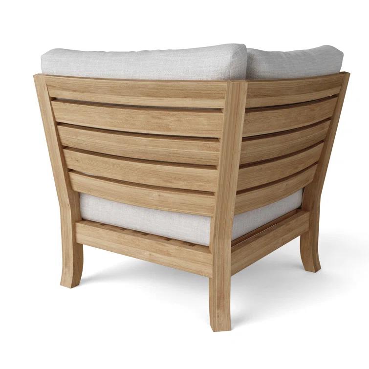 Riviera Natural Teak 5-Person Outdoor Sectional Sofa