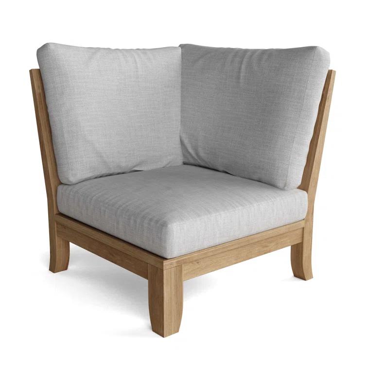 Riviera Natural Teak 5-Person Outdoor Sectional Sofa
