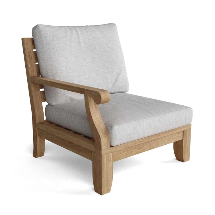Riviera Natural Teak 5-Person Outdoor Sectional Sofa