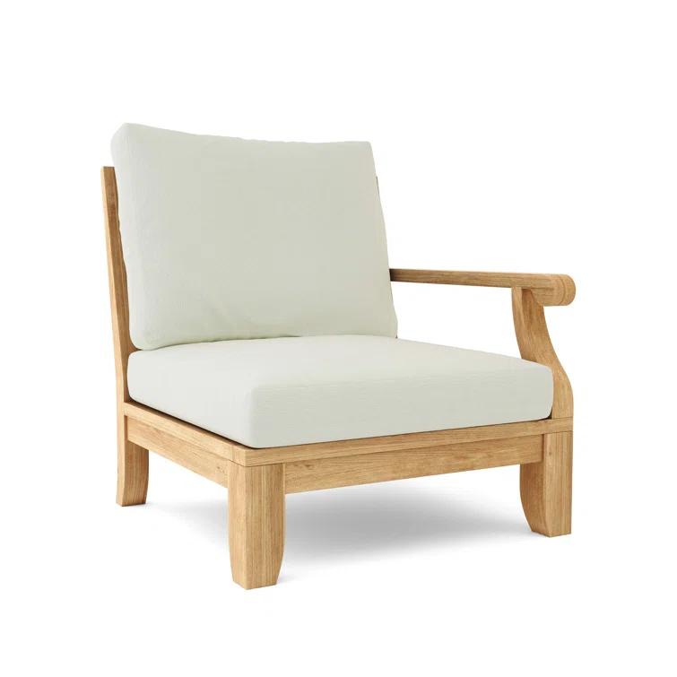 Riviera Natural Teak 5-Person Outdoor Sectional Sofa