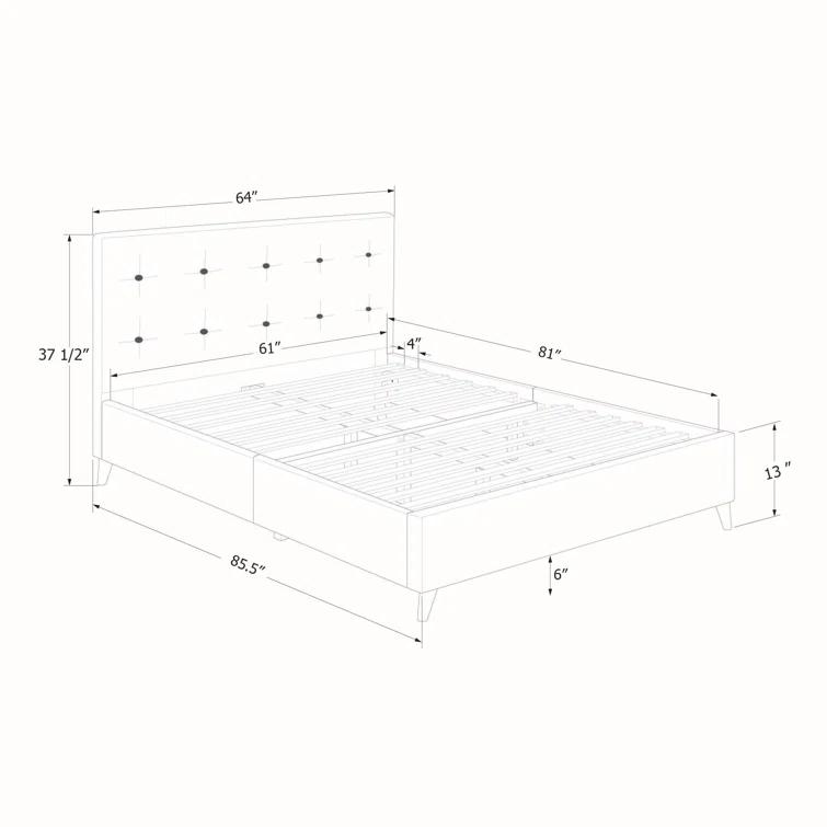Maliza Upholstered Complete Platform Bed