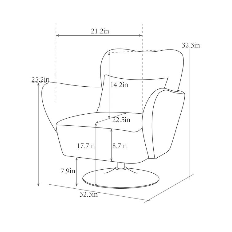 Mercer Upholstered Swivel Accent Chair
