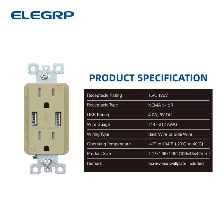 15 Tamper Resistant Duplex Outlet
