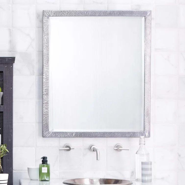 Divinity Modern and Contemporary Beveled Bathroom Mirror