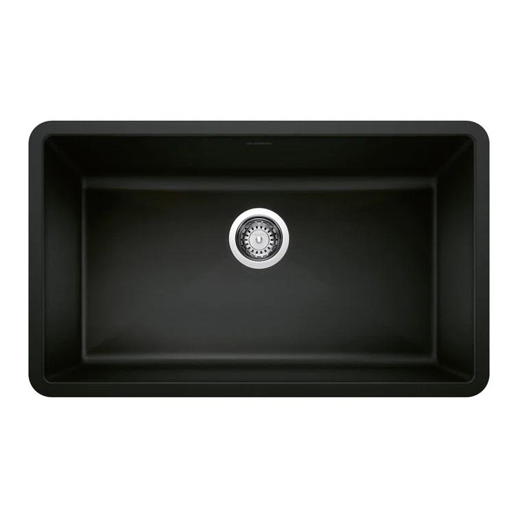 Precis SILGRANIT 32" L X 19" W Super Single Undermount Kitchen SInk
