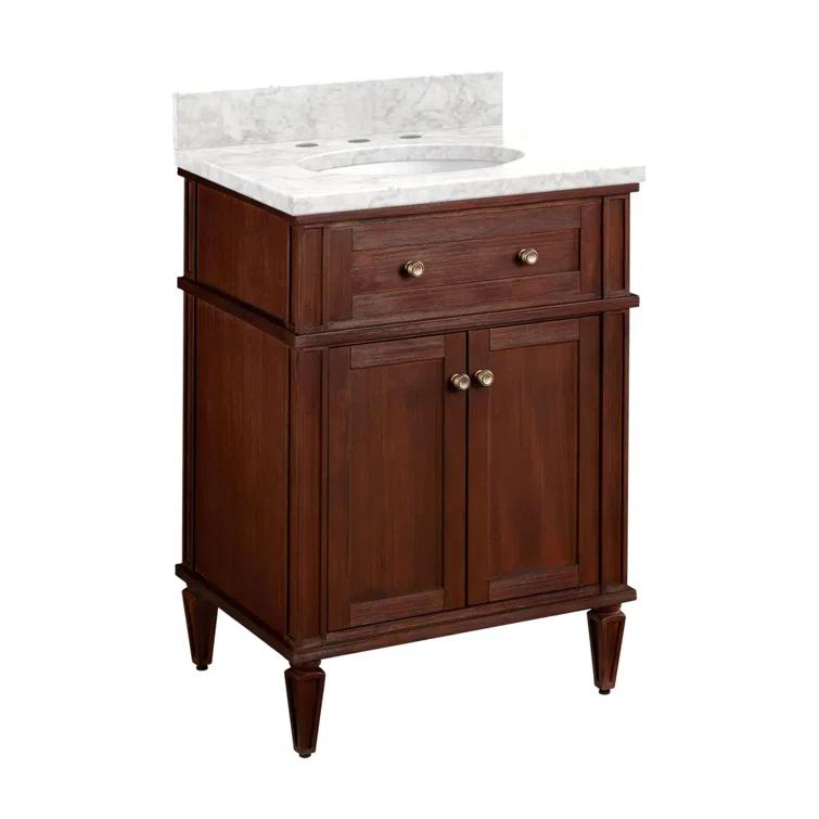 Signature Hardware 24" Elmdale Single Bathroom Vanity Set with Oval Undermount Sink