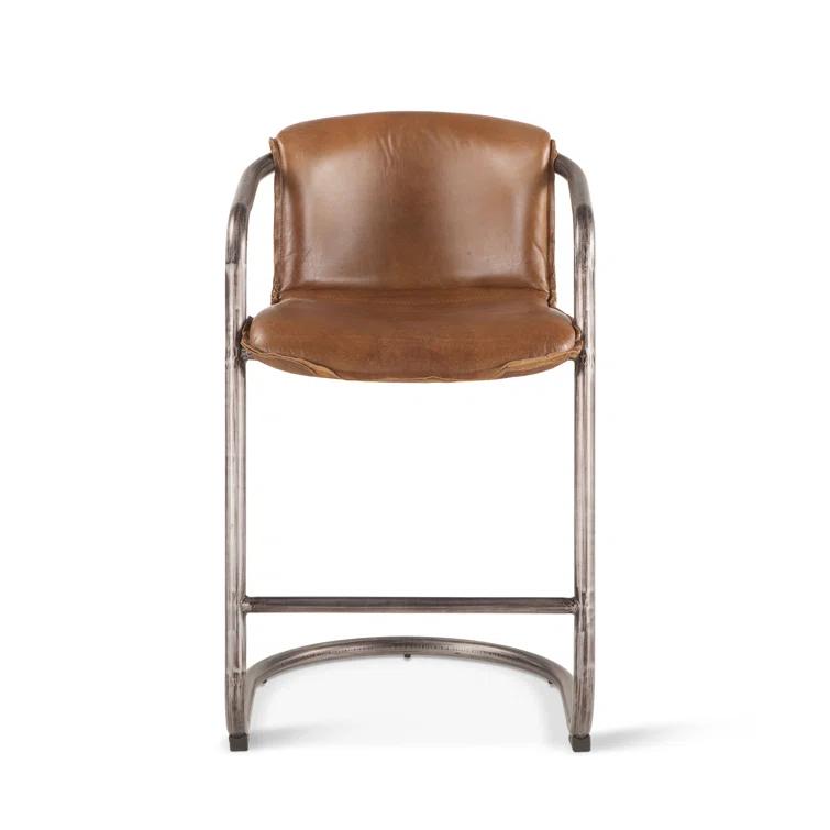 Darbonne Upholstered Counter Stool with Metal Frame