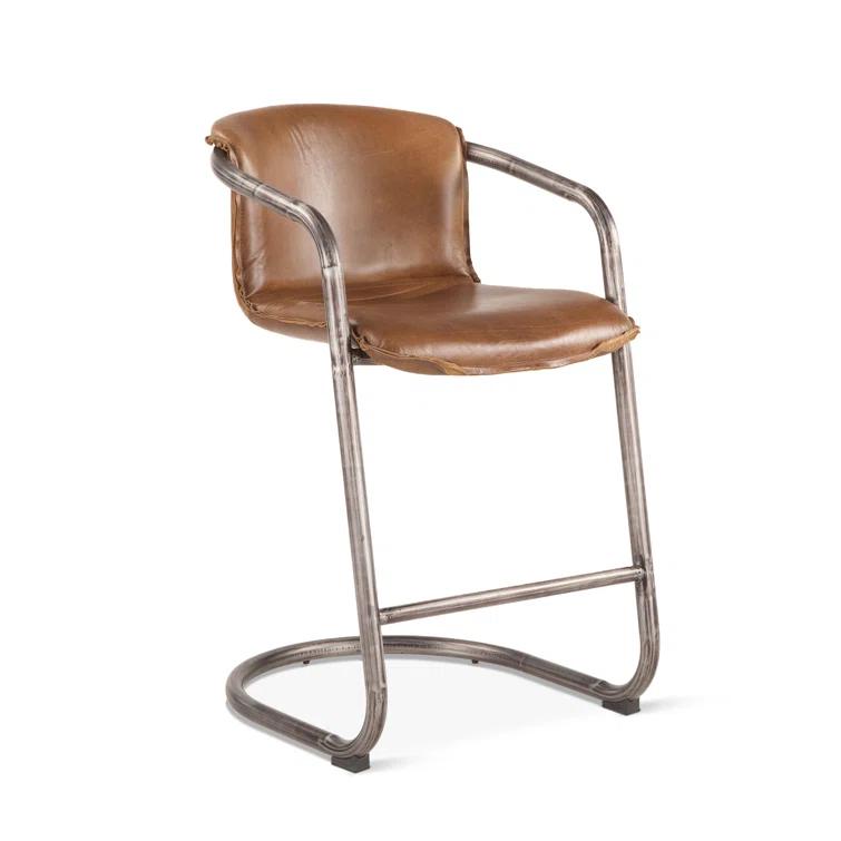Darbonne Upholstered Counter Stool with Metal Frame
