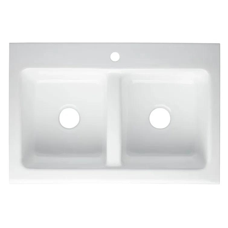 33" Angove Double-Bowl Cast Iron Farmhouse Sink