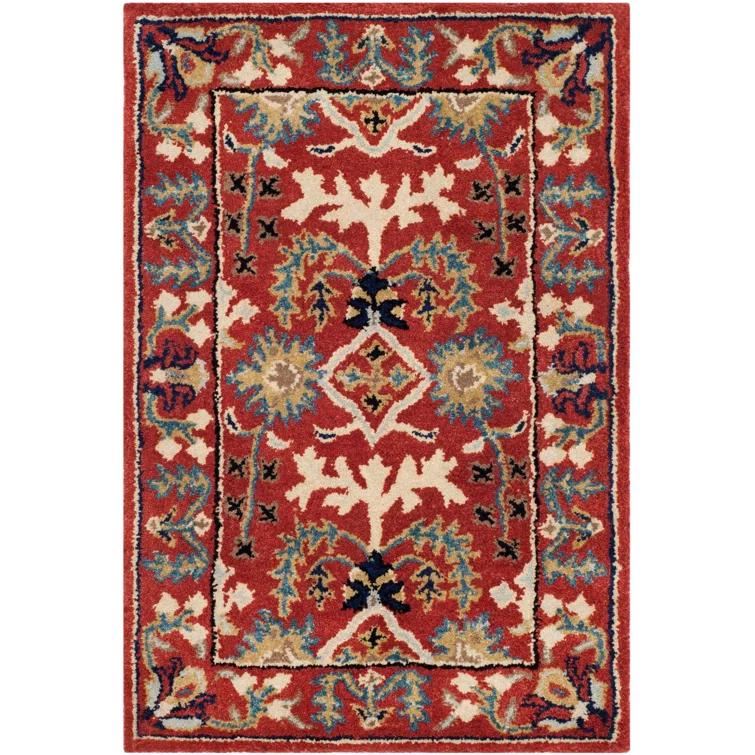 Antiquity AT64 Hand Tufted Area Rug - Red/Multi - 3'x5' - Safavieh.
