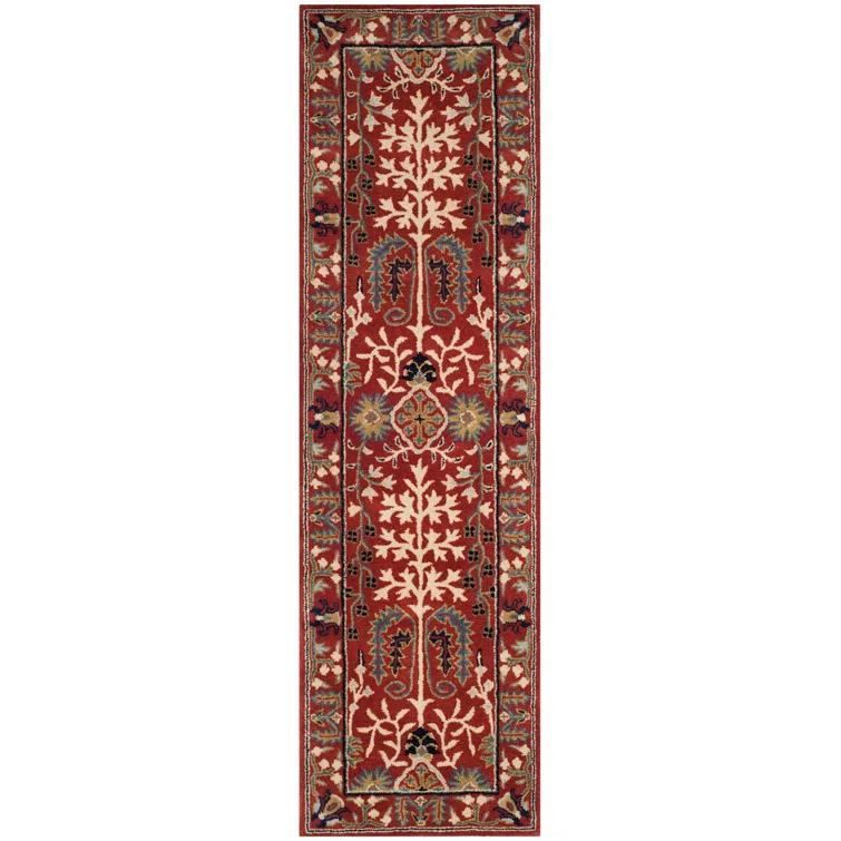 Antiquity AT64 Hand Tufted Runner Rug - Red/Multi - 2'3"x6' - Safavieh.