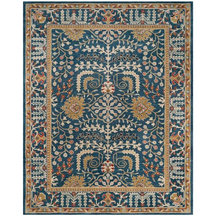 SAFAVIEH Antiquity Caelestinus Oriental Wool Area Rug, Dark Blue/Multi, 11' x 15'