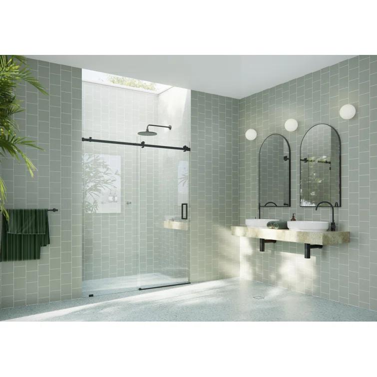 Astro 60 - 64 in. x 78 in. Fully Frameless Glass Sliding Shower Door