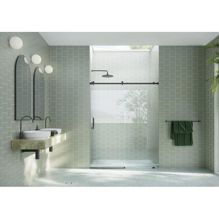 Astro 60 - 64 in. x 78 in. Fully Frameless Glass Sliding Shower Door