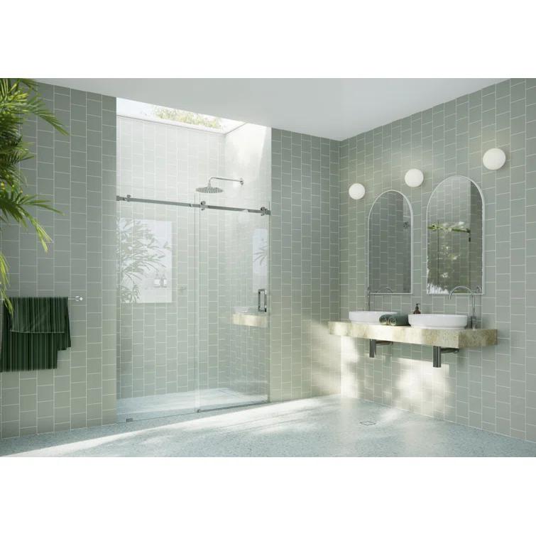 Astro 60 - 64 in. x 78 in. Fully Frameless Glass Sliding Shower Door