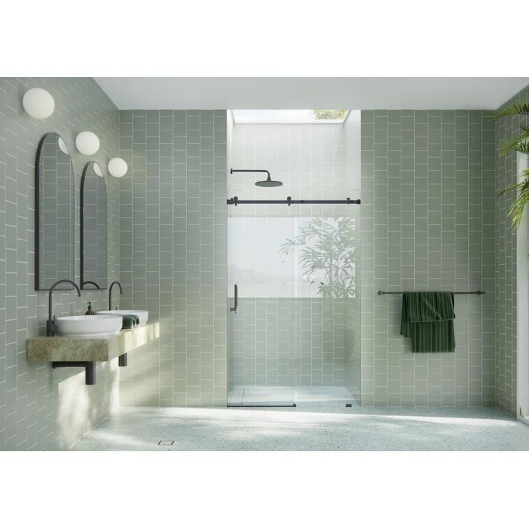 Astro 44 - 48 in. x 78 in. Fully Frameless Glass Sliding Shower Door