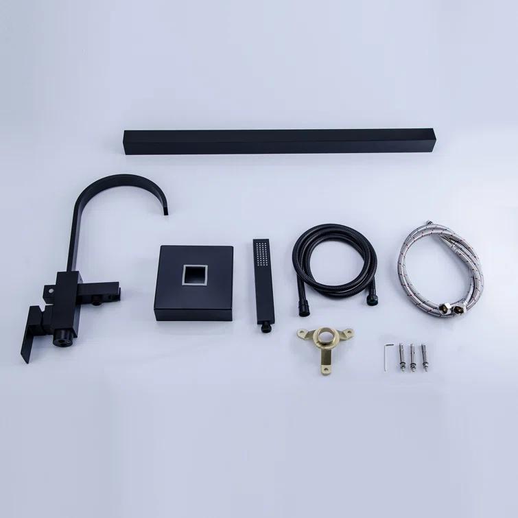 1 Handle Floor Clawfoot Tub Faucet with Diverter
