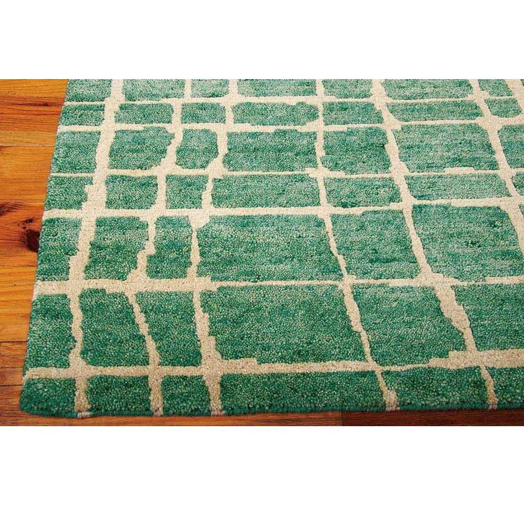 Nourison  Tahoe Modern Area Rug 5'6" x 8'6" 6' x 9' Indoor Living Room, Bedroom, Dining Room Green
