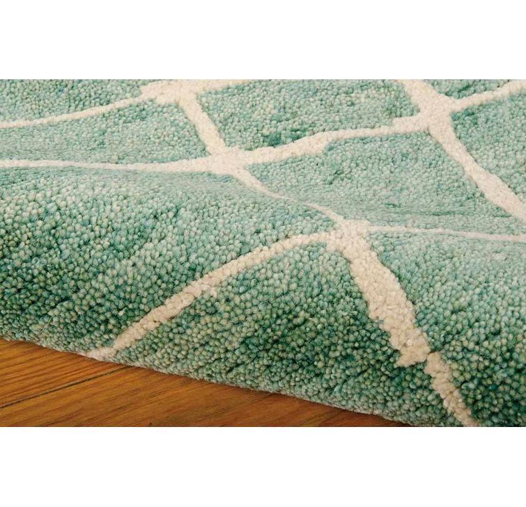 Nourison  Tahoe Modern Area Rug 5'6" x 8'6" 6' x 9' Indoor Living Room, Bedroom, Dining Room Green