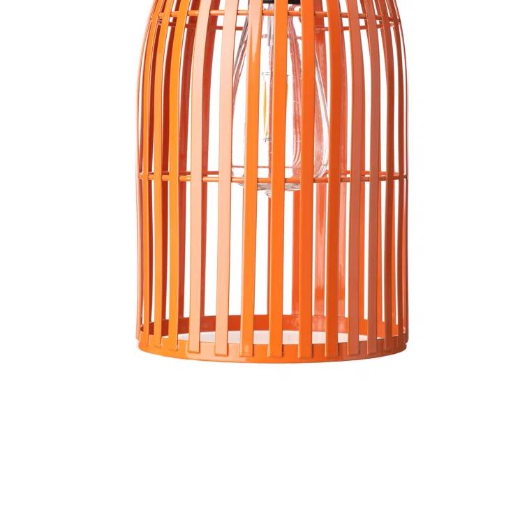 9.75" Metal Woven Solar Powered  Outdoor Hanging Lantern