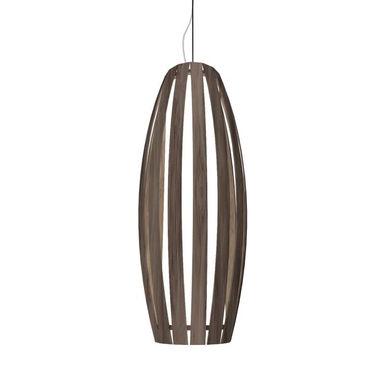 American Walnut Indoor/Outdoor Mini Geometric Pendant Light