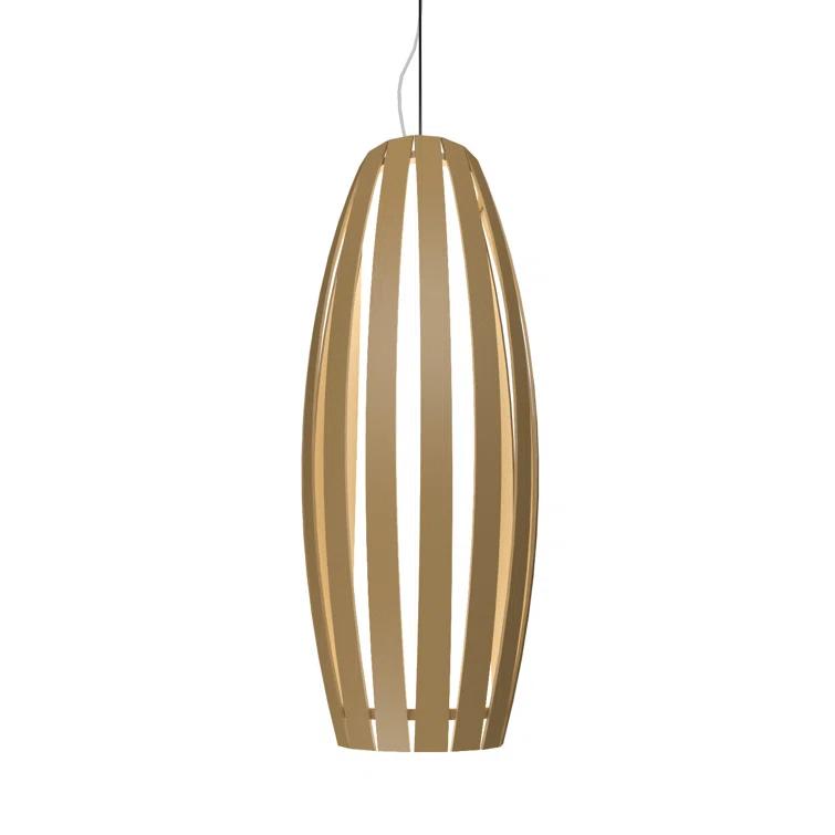 Maple and Silver Mini Geometric LED Pendant Light